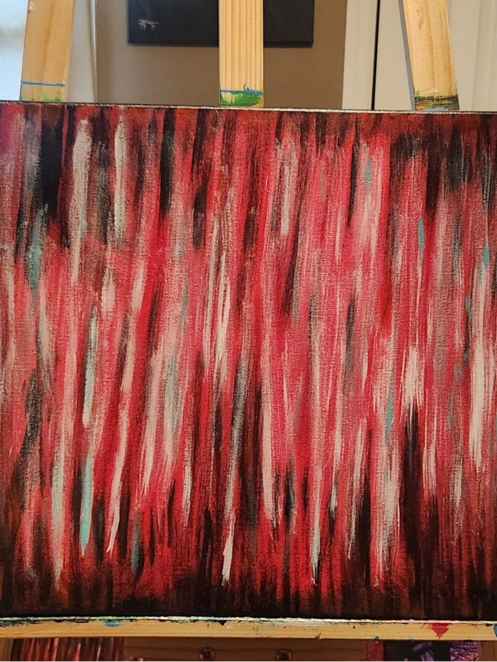 “Tension in Red” Canvas Wall Art by Local Appalachian Artist 16x20